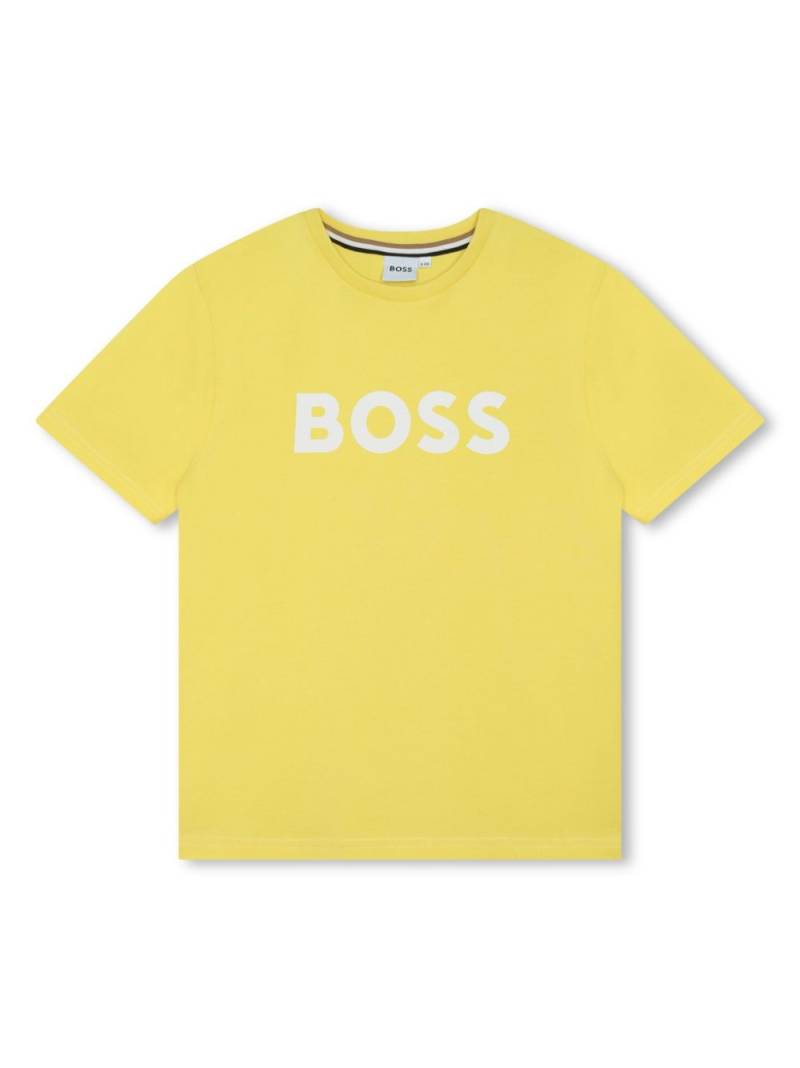 BOSS Kidswear logo-print cotton T-shirt - Yellow von BOSS Kidswear