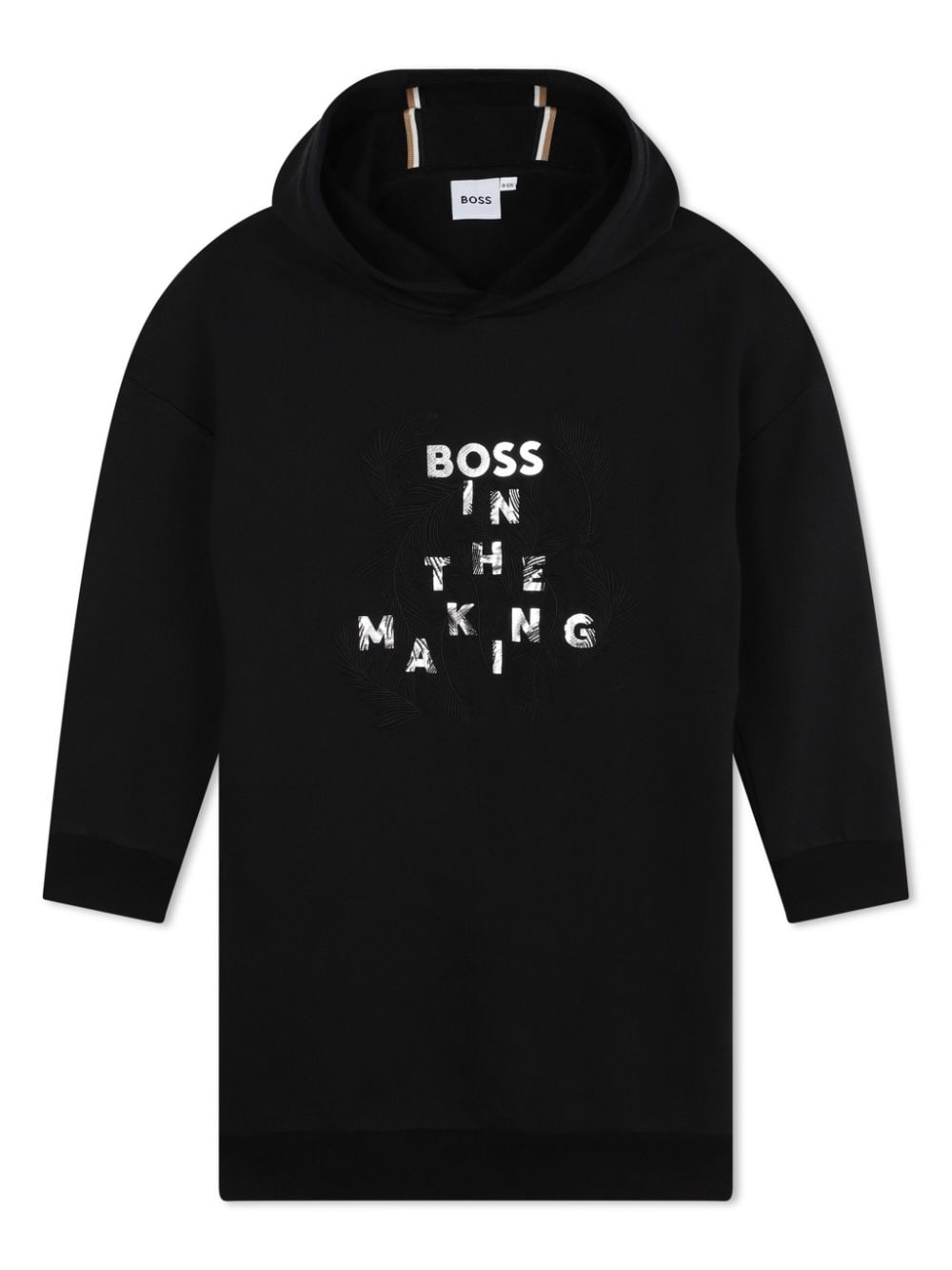 BOSS Kidswear logo-print cotton-blend dress - Black von BOSS Kidswear