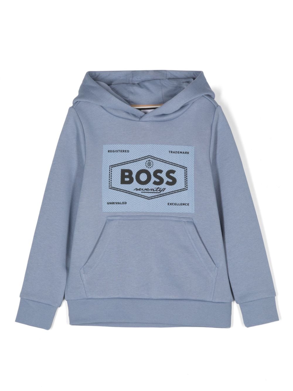 BOSS Kidswear logo-print cotton hoodie - Blue von BOSS Kidswear