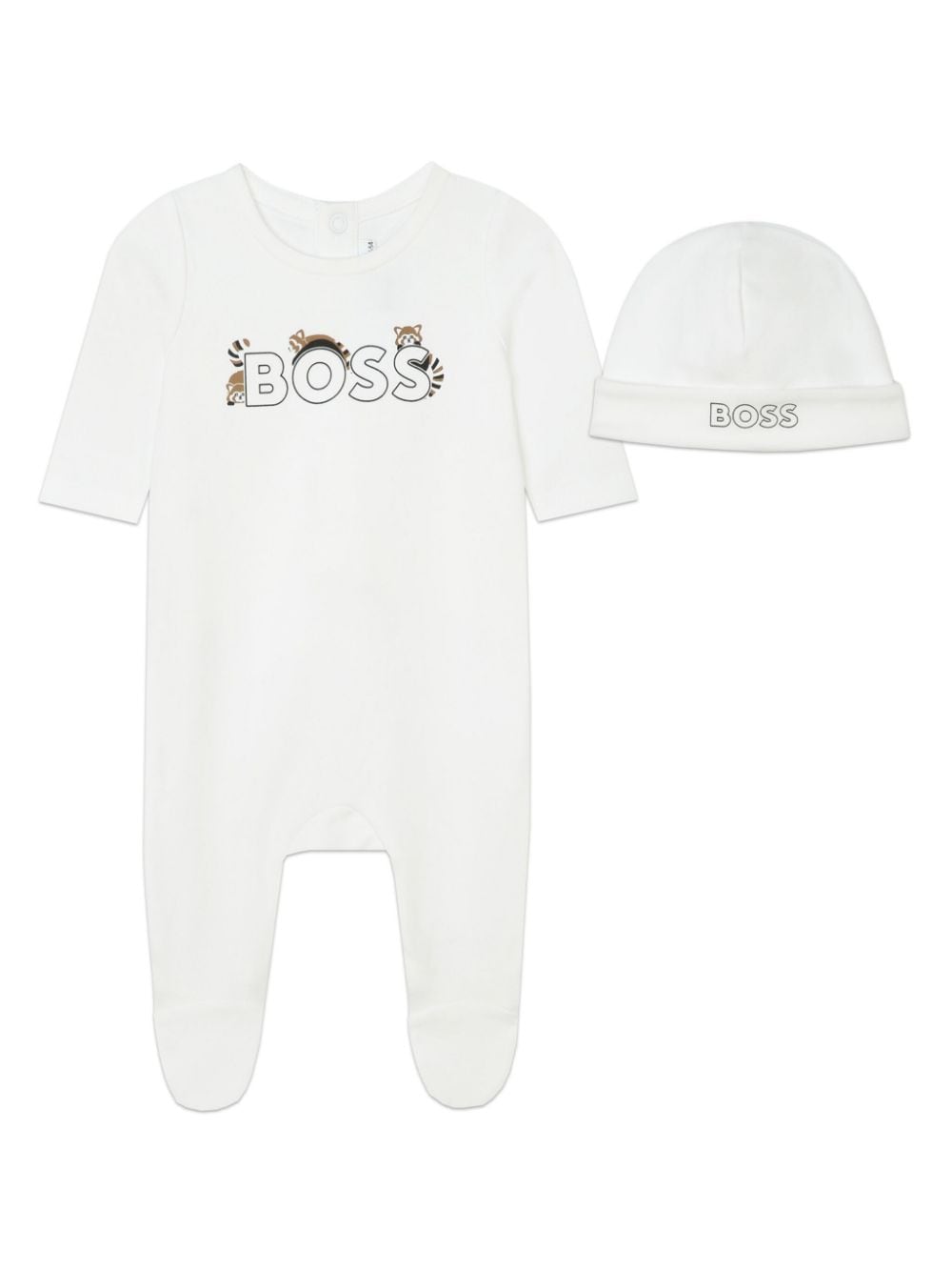 BOSS Kidswear logo-print cotton pajamas set - White von BOSS Kidswear