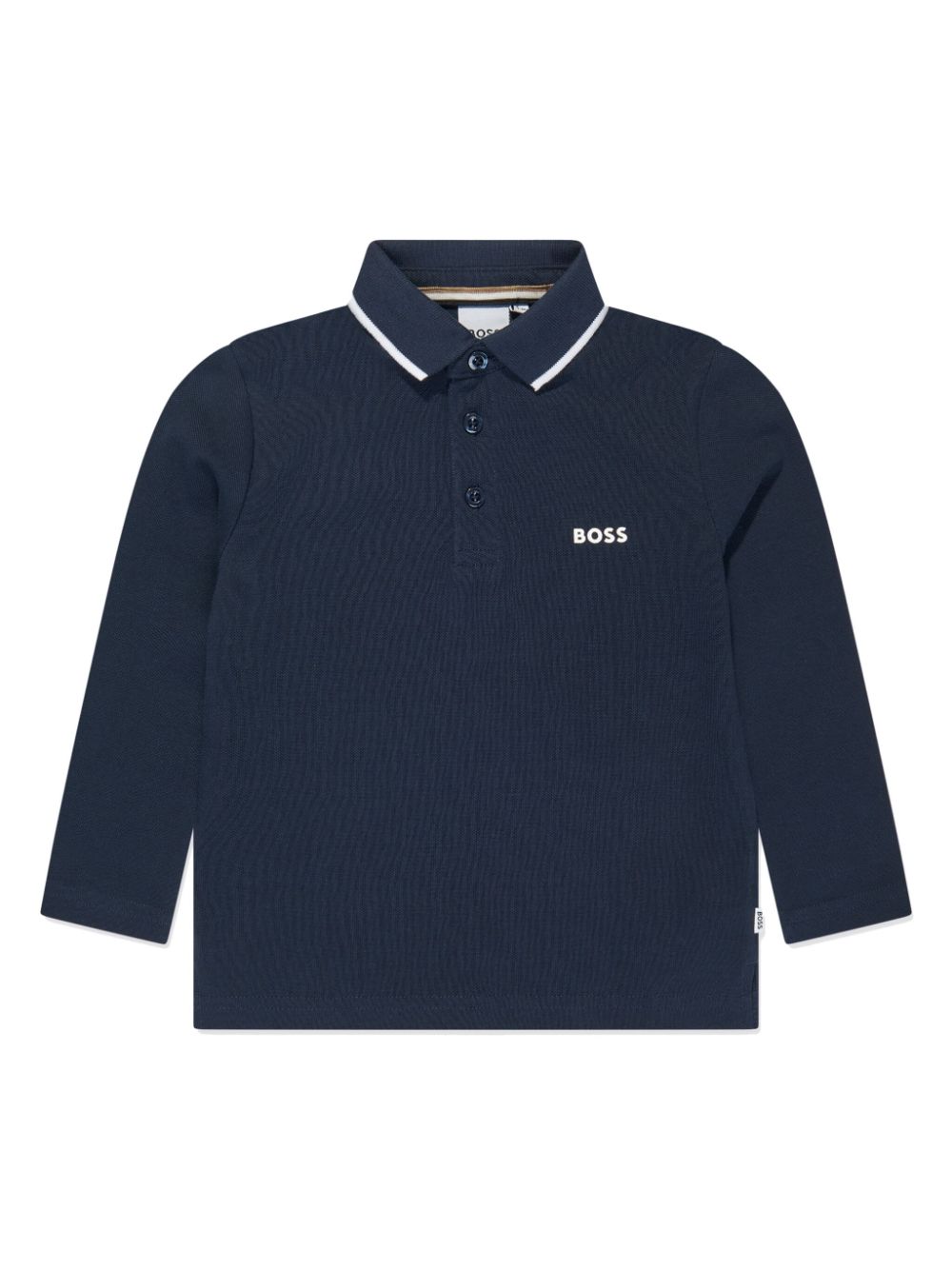 BOSS Kidswear logo-print cotton polo shirt - Blue von BOSS Kidswear