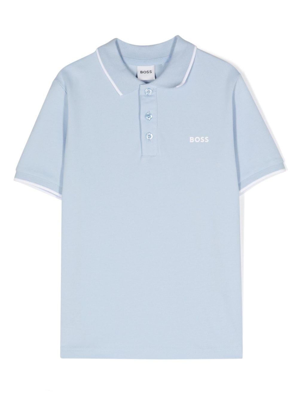 BOSS Kidswear logo-print cotton polo shirt - Blue von BOSS Kidswear