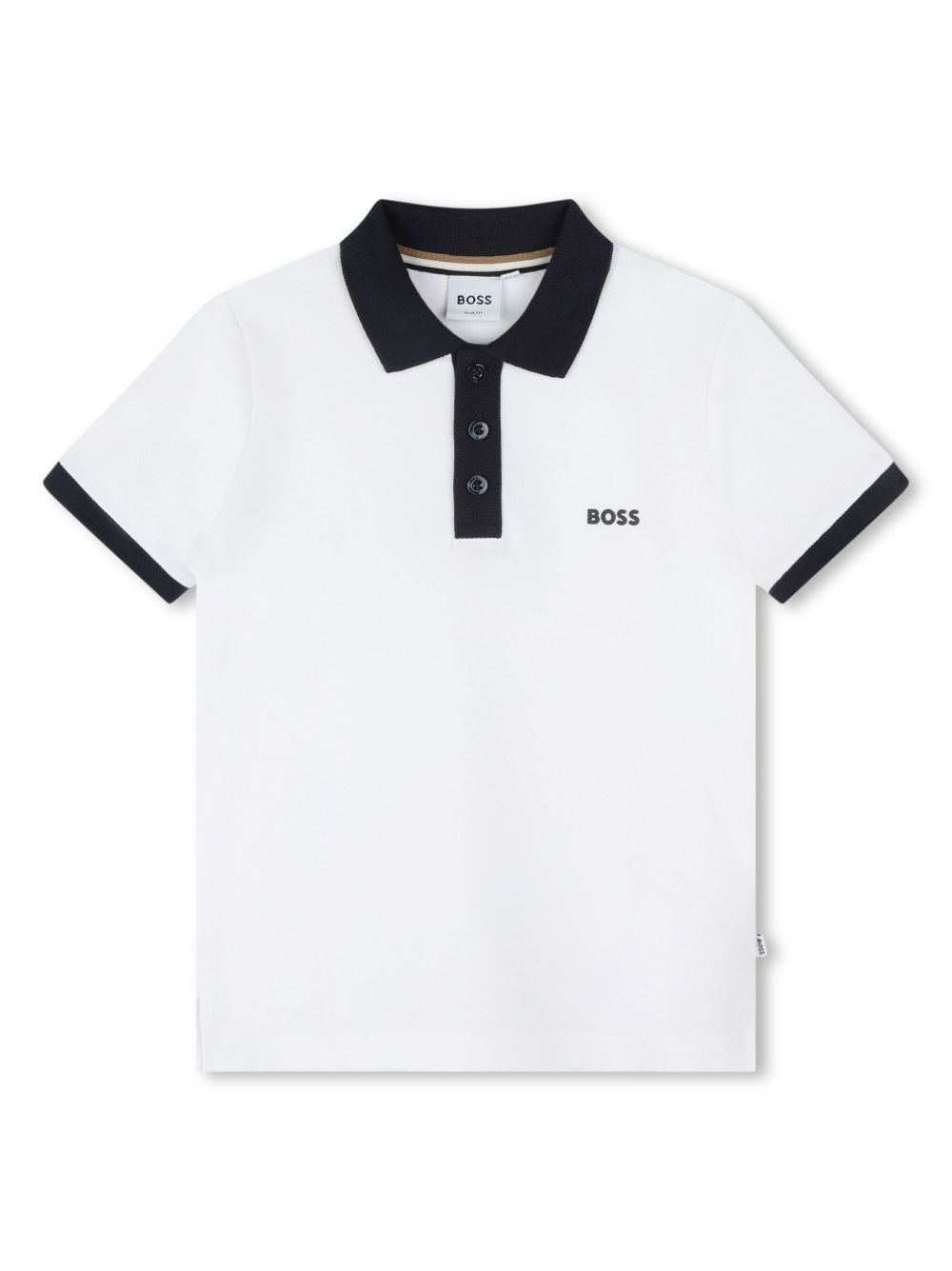 BOSS Kidswear logo-print cotton polo shirt - White von BOSS Kidswear