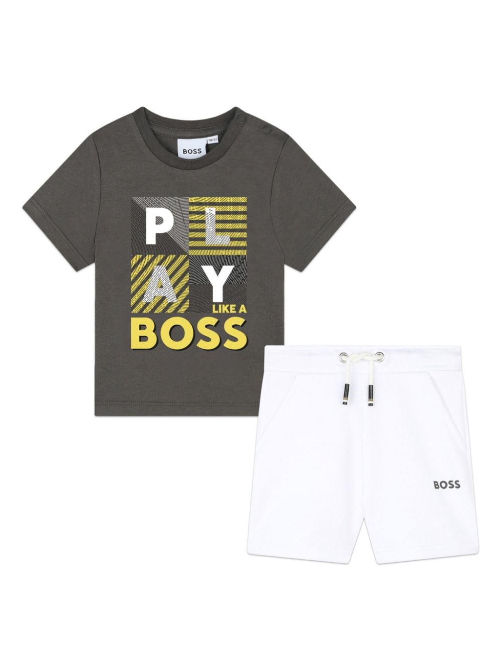 BOSS Kidswear logo-print cotton shorts set - White von BOSS Kidswear