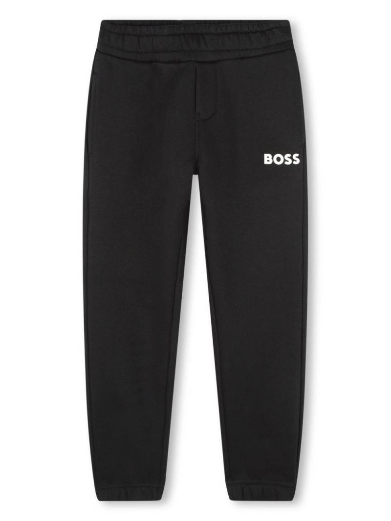 BOSS Kidswear logo-print cotton track pants - Black von BOSS Kidswear