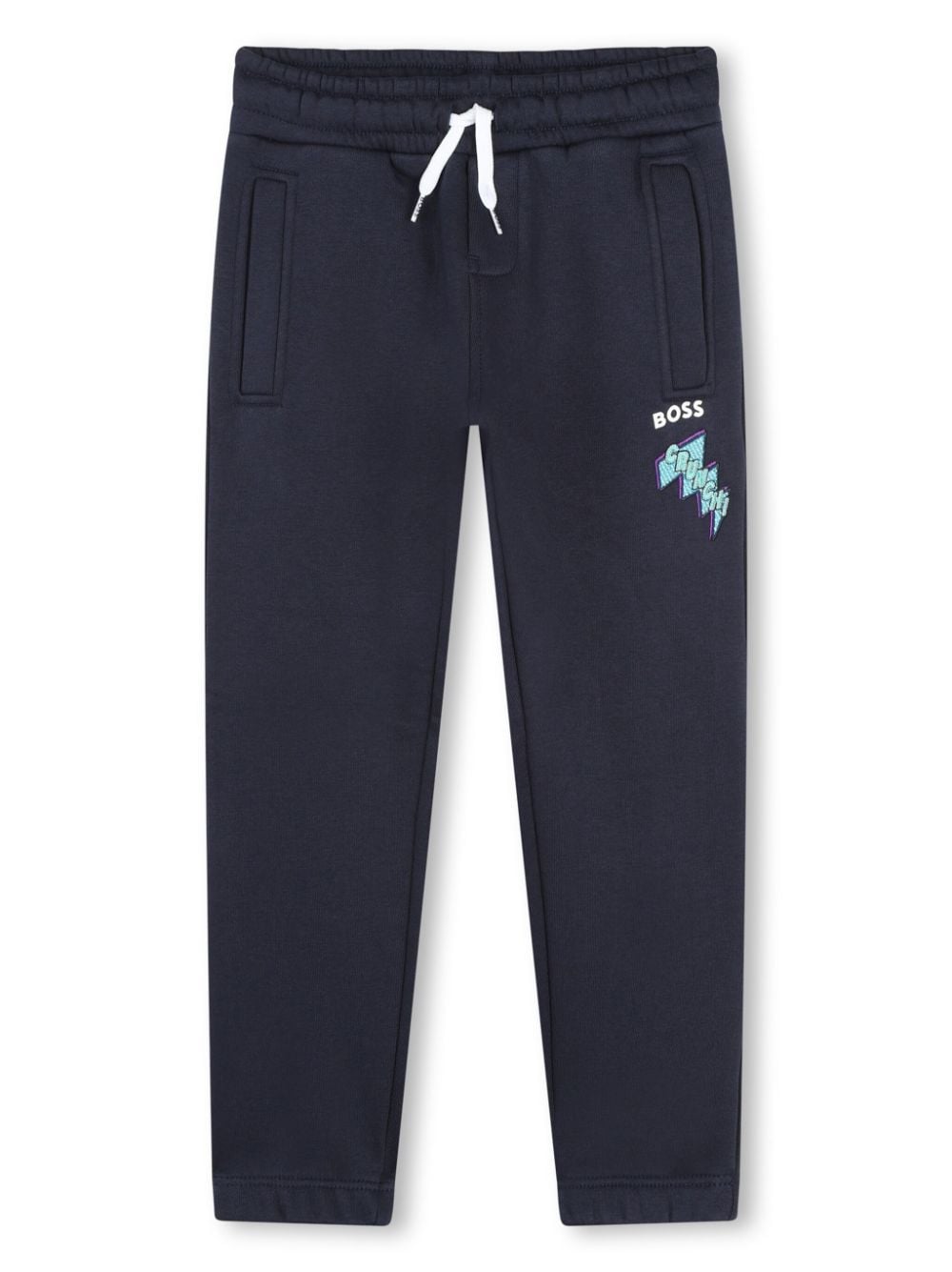 BOSS Kidswear logo-print cotton track pants - Blue von BOSS Kidswear
