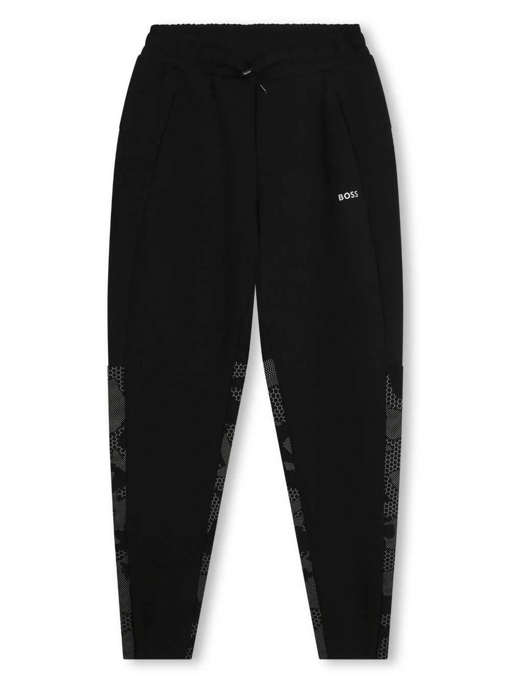 BOSS Kidswear logo-print cotton track trousers - Black von BOSS Kidswear