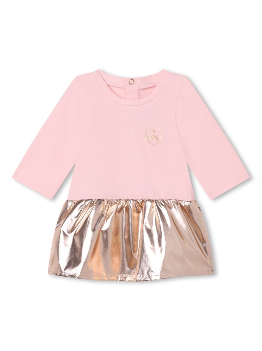 BOSS Kidswear logo-print crew-neck dress - Pink von BOSS Kidswear