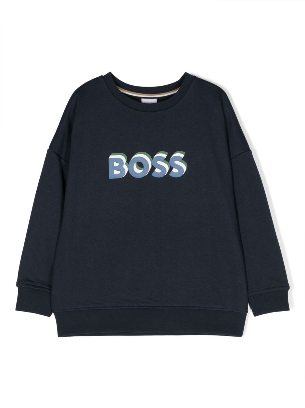 BOSS Kidswear logo-print crew-neck sweatshirt - Blue von BOSS Kidswear