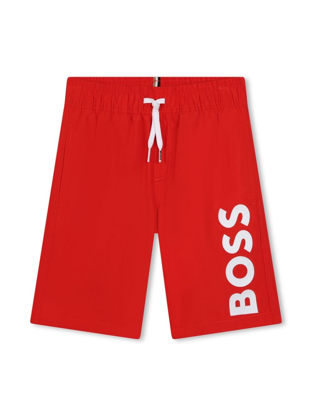 BOSS Kidswear logo-print drawstring-waistband swim shorts - Red von BOSS Kidswear