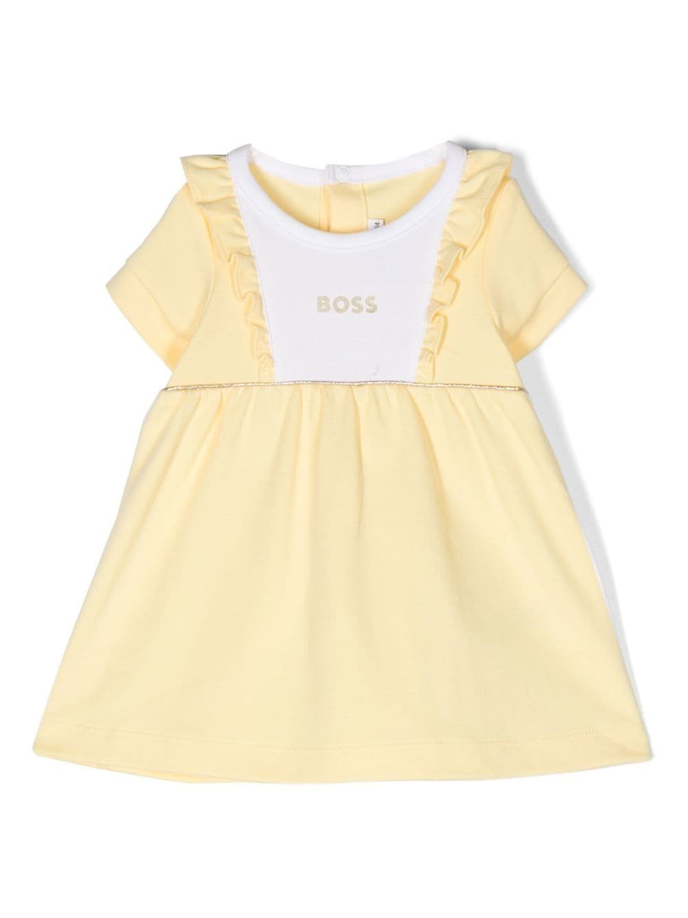 BOSS Kidswear logo-print dress - Yellow von BOSS Kidswear