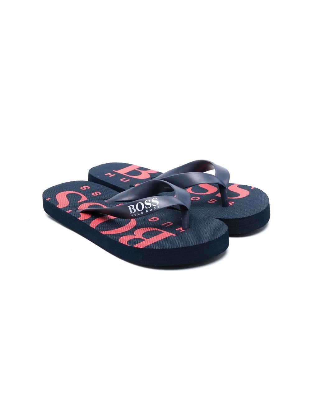 BOSS Kidswear logo print flip-flops - Blue von BOSS Kidswear