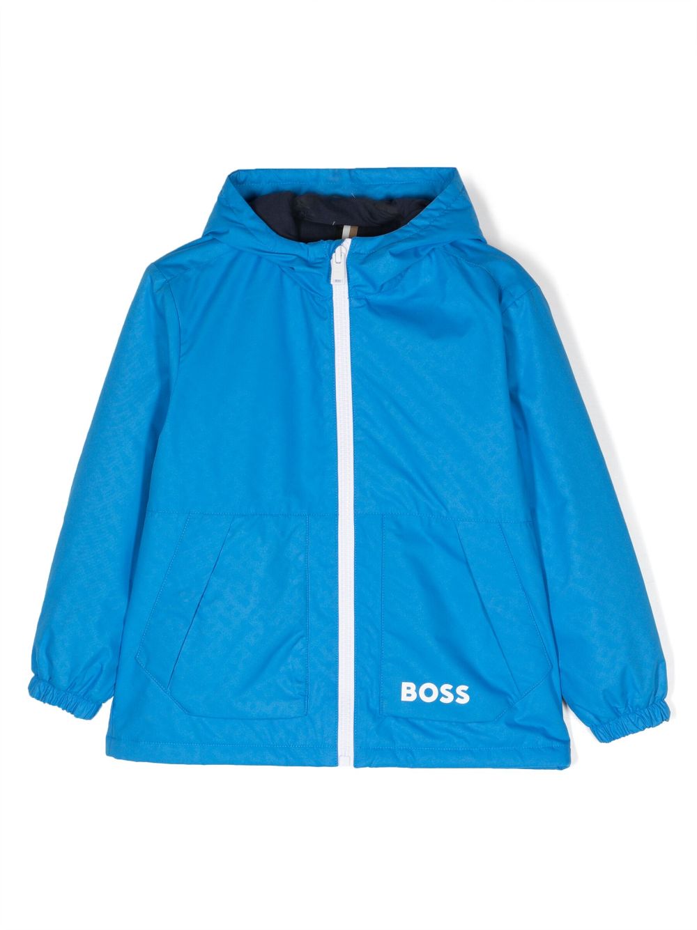 BOSS Kidswear logo-print hooded windbreaker - Blue von BOSS Kidswear