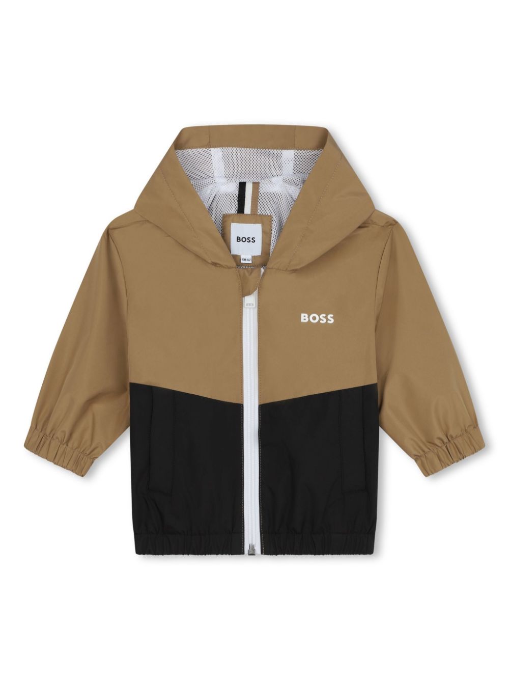 BOSS Kidswear logo-print hooded windbreaker - Brown von BOSS Kidswear