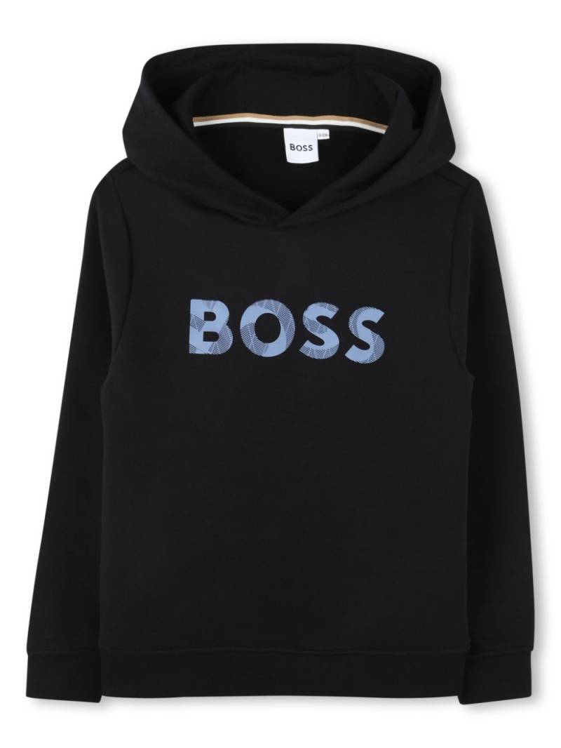 BOSS Kidswear logo-print hoodie - Black von BOSS Kidswear