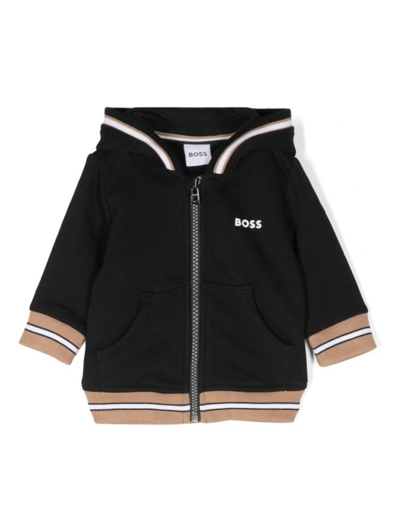 BOSS Kidswear logo-print hoodie - Black von BOSS Kidswear