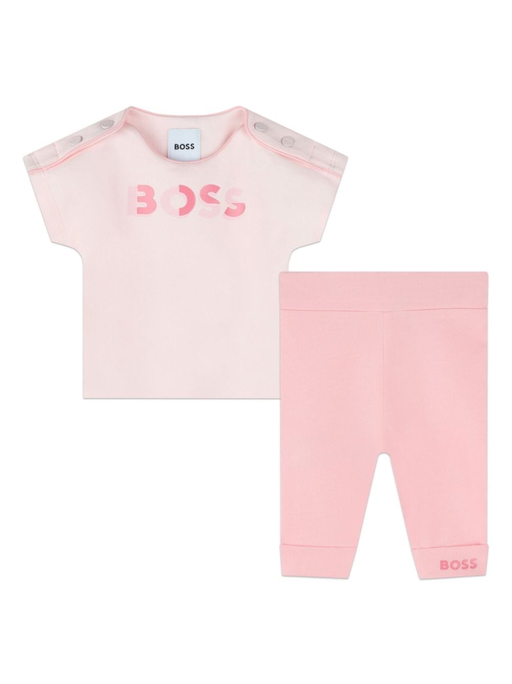 BOSS Kidswear logo-print jersey leggings set - Pink von BOSS Kidswear