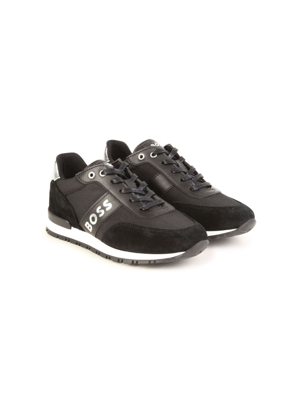 BOSS Kidswear logo-print lace-up sneakers - Black von BOSS Kidswear