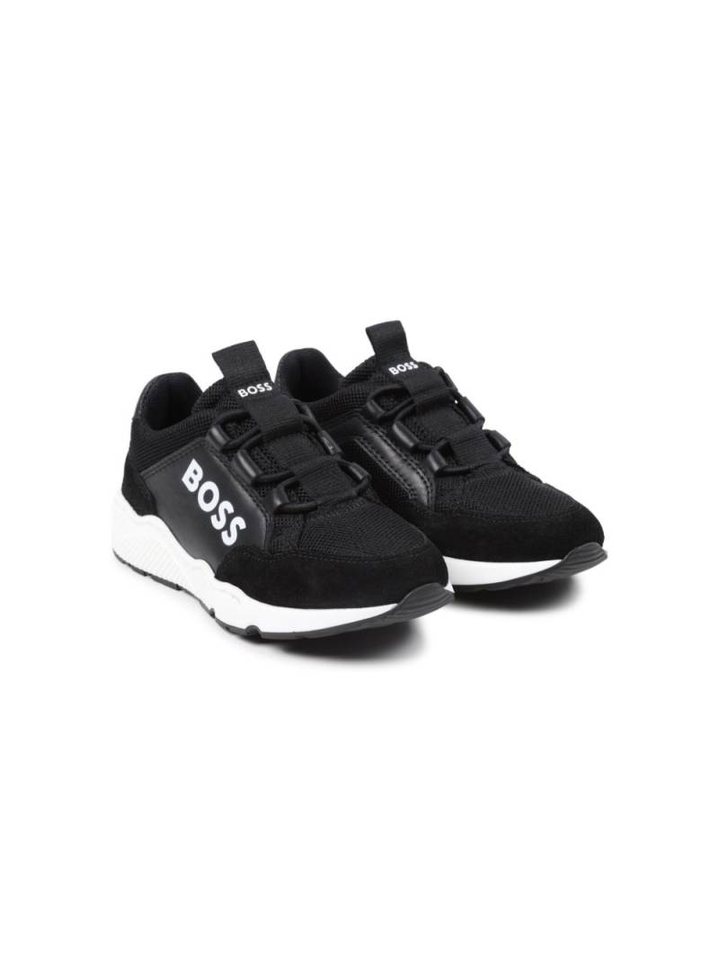 BOSS Kidswear logo-print lace-up sneakers - Black von BOSS Kidswear