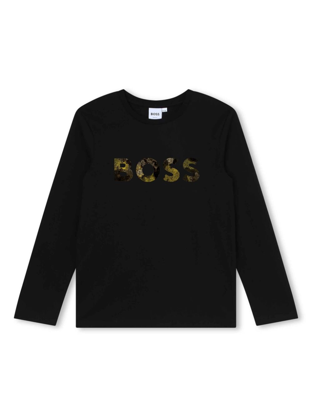 BOSS Kidswear logo-print long-sleeve T-shirt - Black von BOSS Kidswear