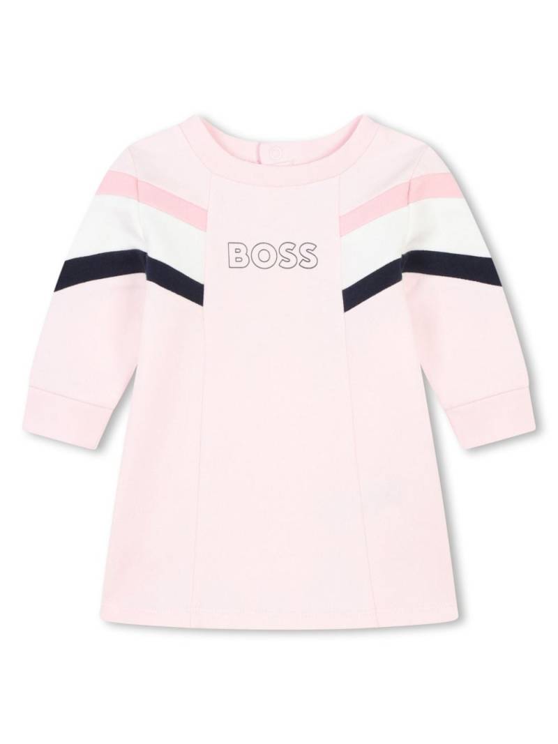 BOSS Kidswear logo-print long-sleeve dress - Pink von BOSS Kidswear