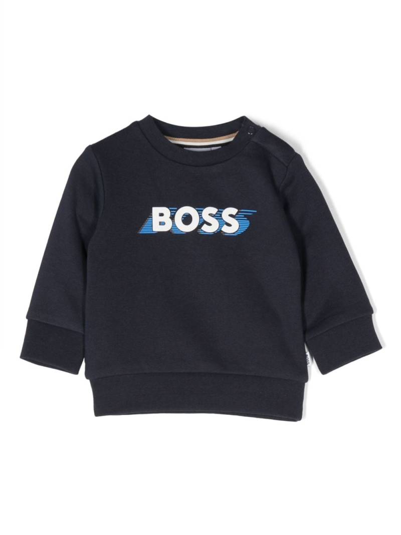 BOSS Kidswear logo-print long-sleeve sweatshirt - Blue von BOSS Kidswear