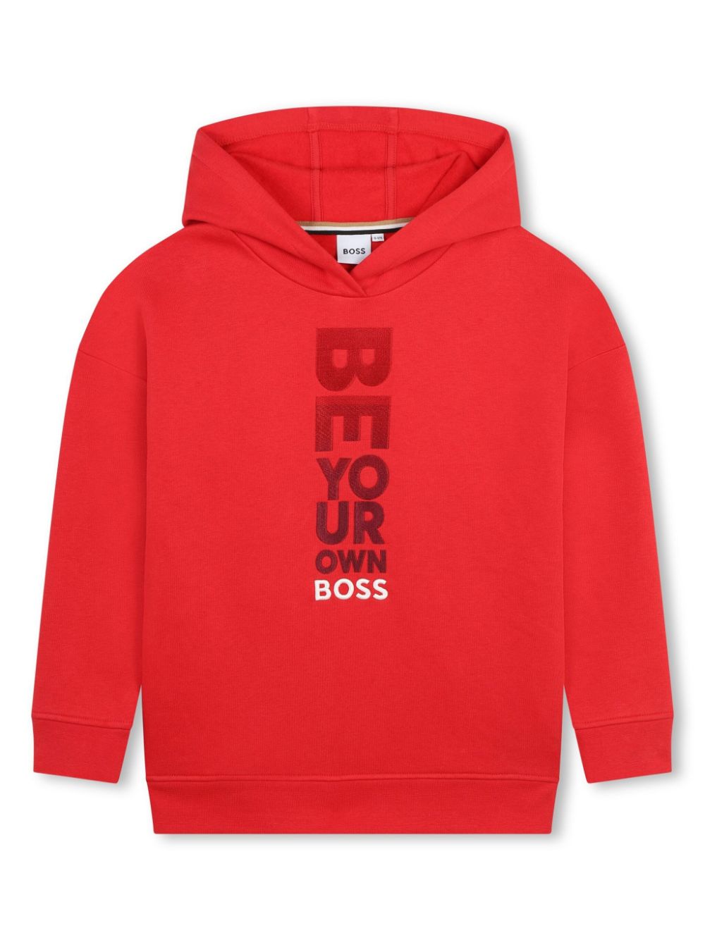 BOSS Kidswear logo-print long-sleeved hoodie - Red von BOSS Kidswear