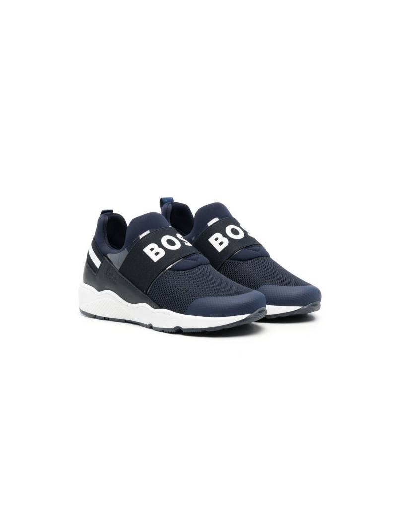 BOSS Kidswear logo-print low-top sneakers - Blue von BOSS Kidswear