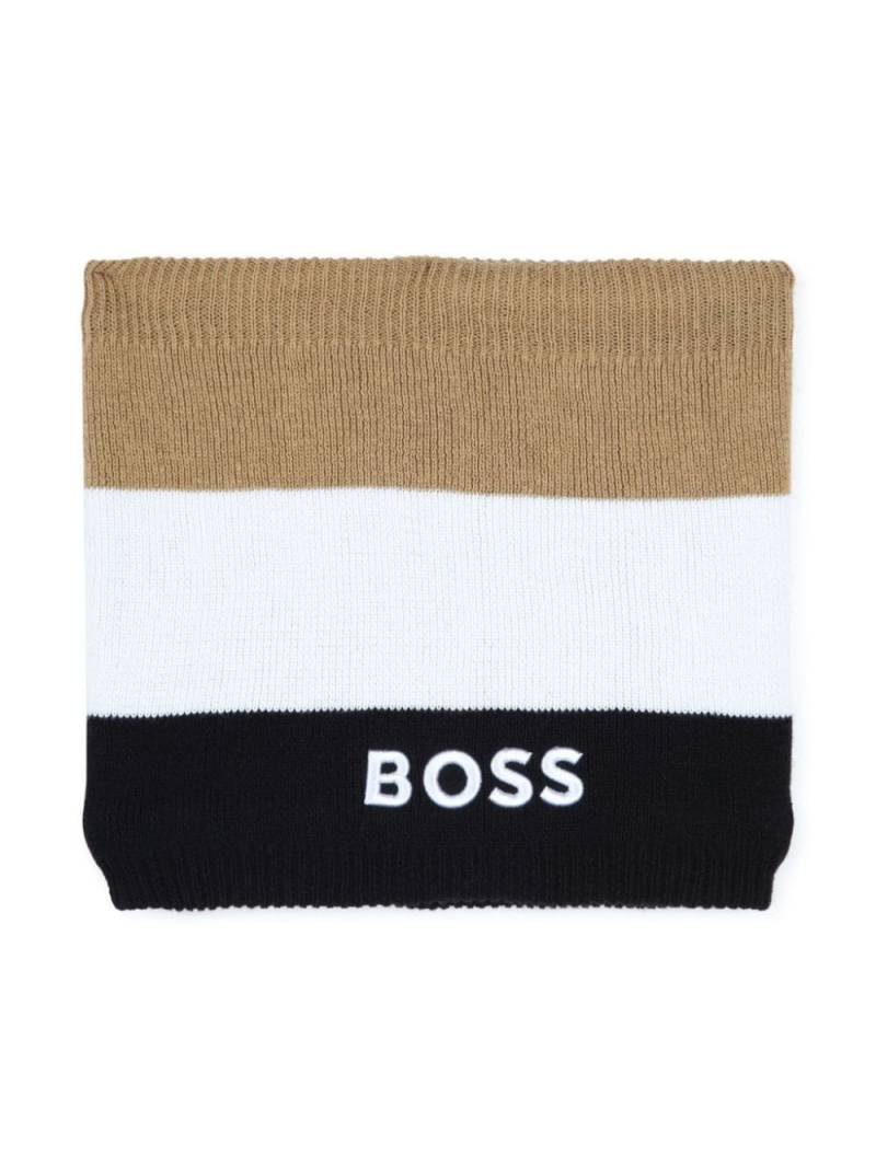 BOSS Kidswear logo-print neck warmer - Black von BOSS Kidswear