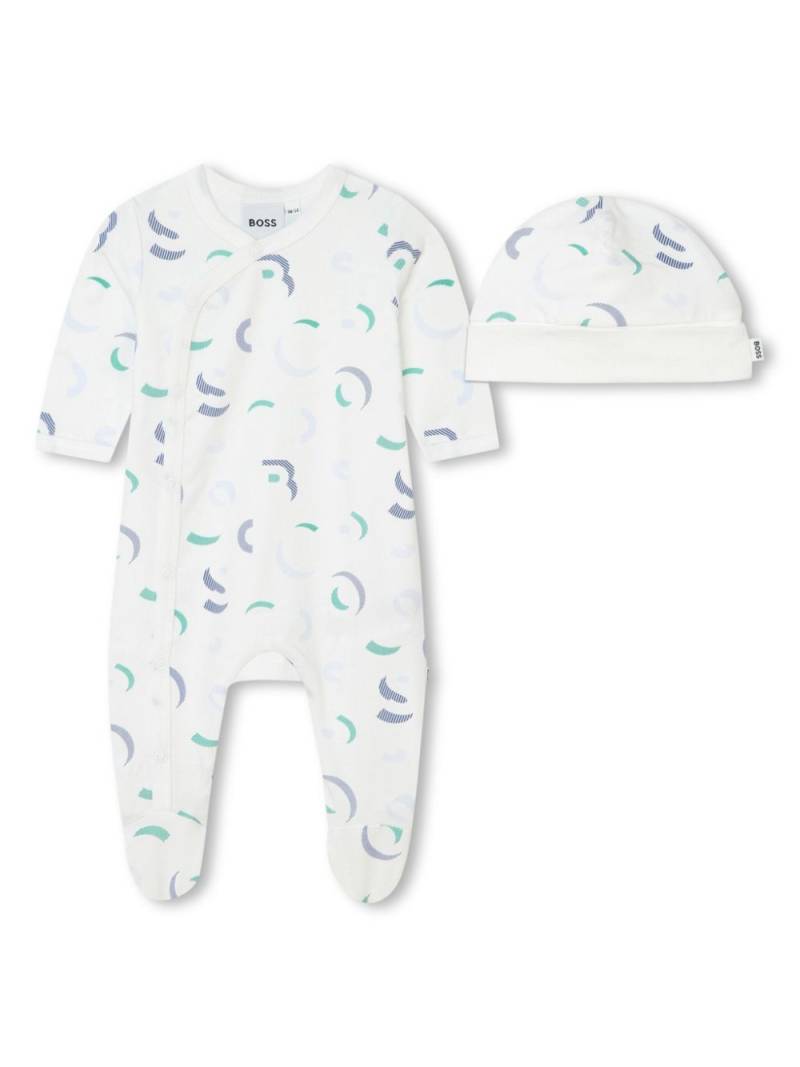 BOSS Kidswear logo-print organic cotton pyjamas set - White von BOSS Kidswear