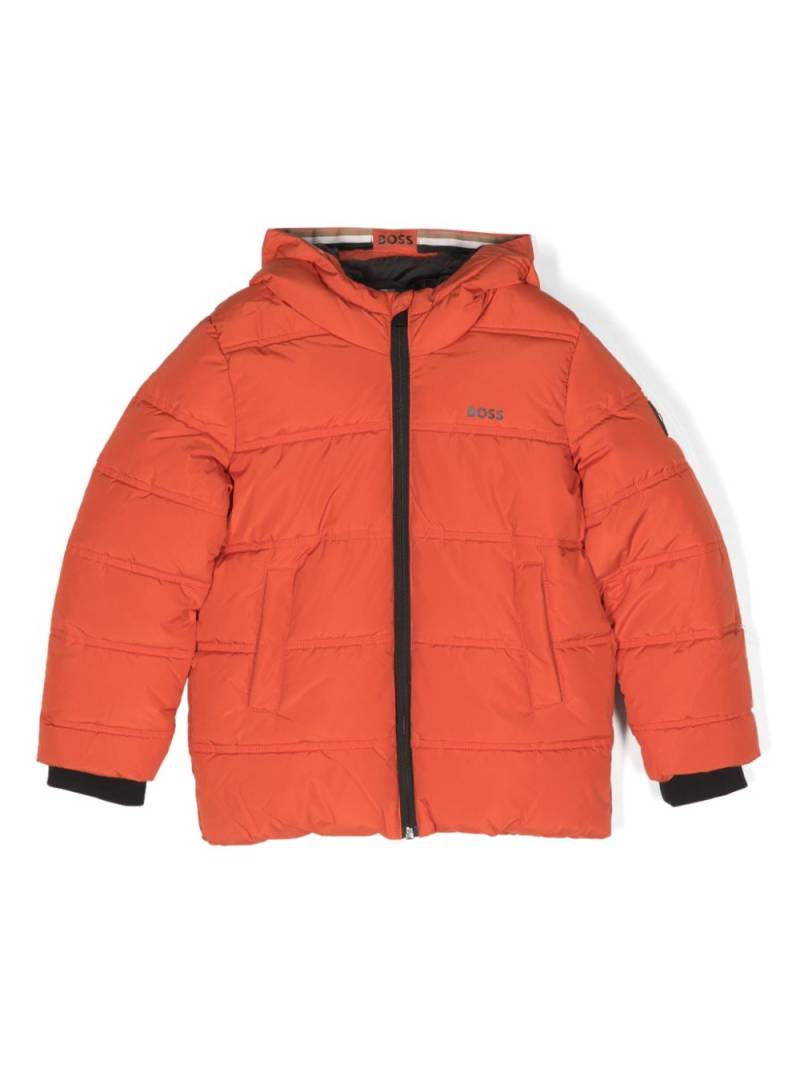 BOSS Kidswear logo-print padded jacket - Orange von BOSS Kidswear