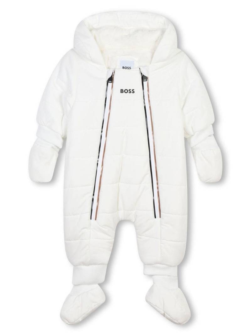 BOSS Kidswear logo-print padded snowsuit - White von BOSS Kidswear