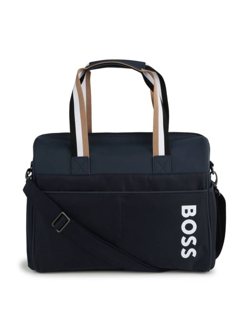 BOSS Kidswear logo-print panelled changing bag - Blue von BOSS Kidswear