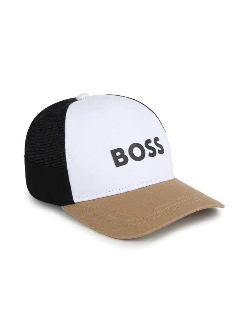 BOSS Kidswear logo-print panelled cotton cap - White von BOSS Kidswear