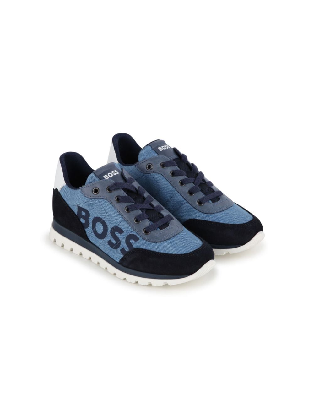 BOSS Kidswear logo-print panelled sneakers - Blue von BOSS Kidswear