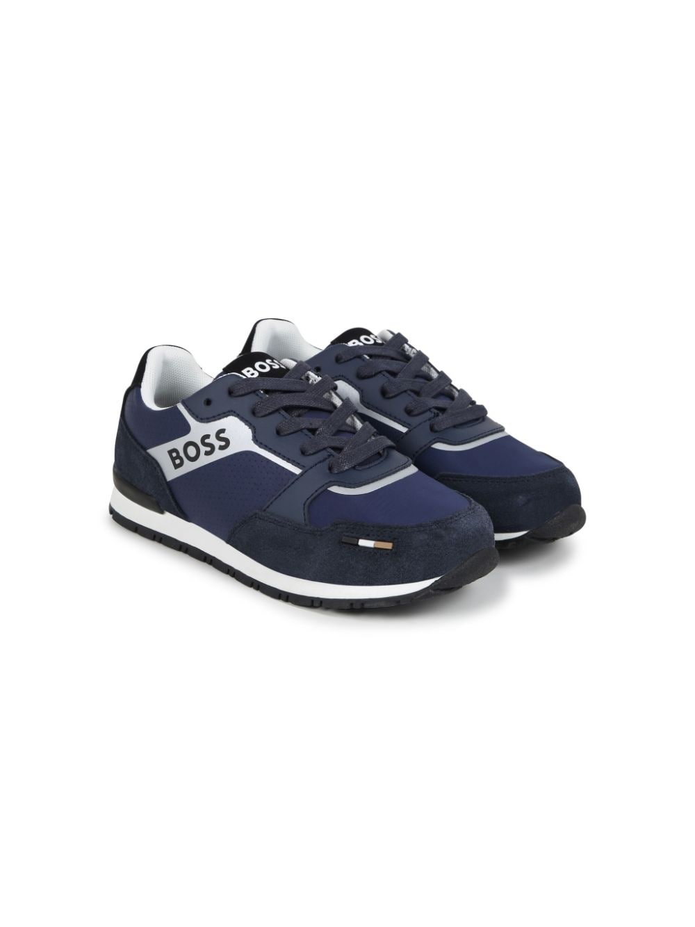 BOSS Kidswear logo-print panelled sneakers - Blue von BOSS Kidswear