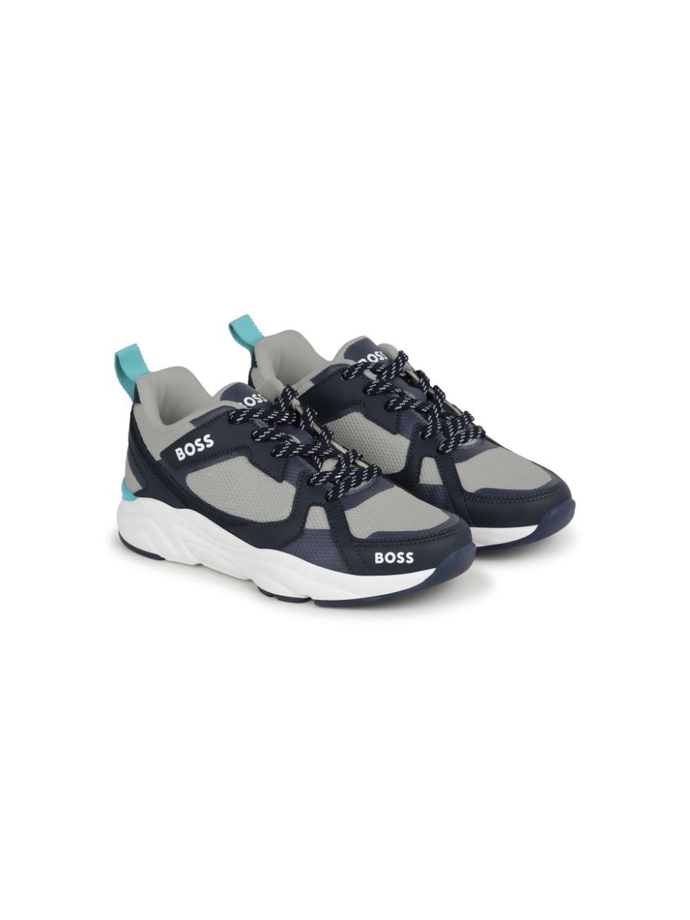 BOSS Kidswear logo-print panelled sneakers - Blue von BOSS Kidswear