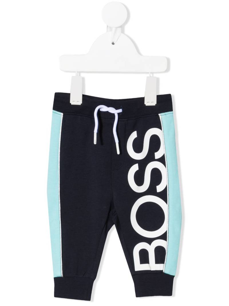 BOSS Kidswear logo-print panelled track pants - Blue von BOSS Kidswear