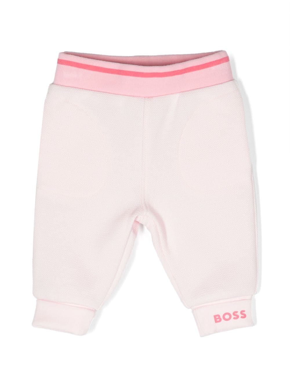 BOSS Kidswear logo-print piqué trousers - Pink von BOSS Kidswear