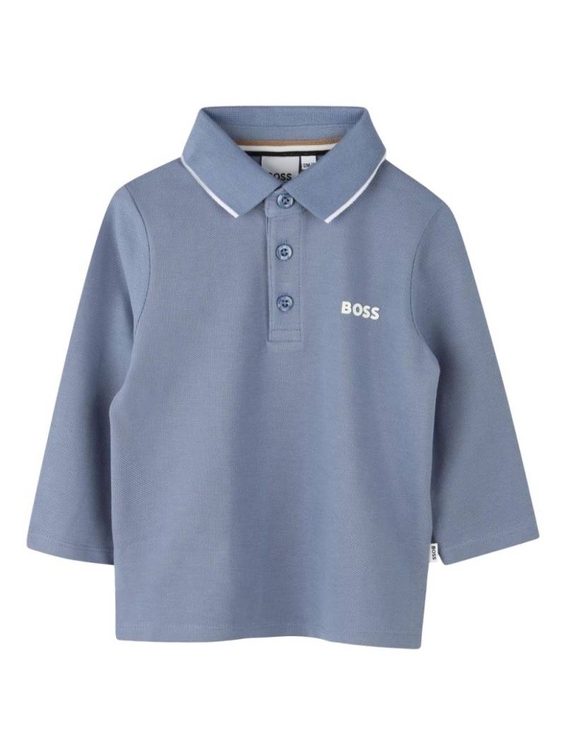 BOSS Kidswear logo-print polo shirt - Blue von BOSS Kidswear