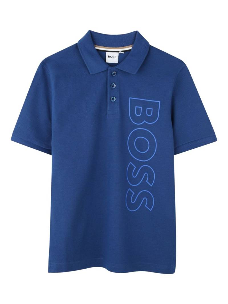 BOSS Kidswear logo-print polo shirt - Blue von BOSS Kidswear