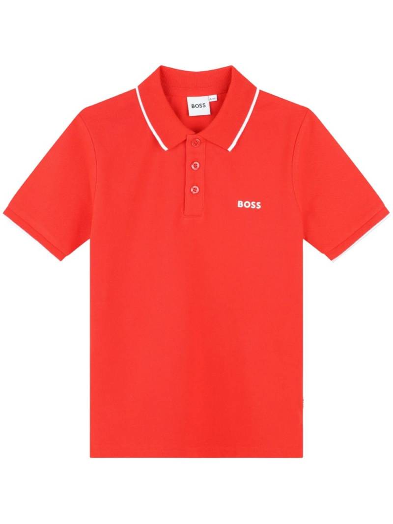 BOSS Kidswear logo-print polo shirt - Red von BOSS Kidswear