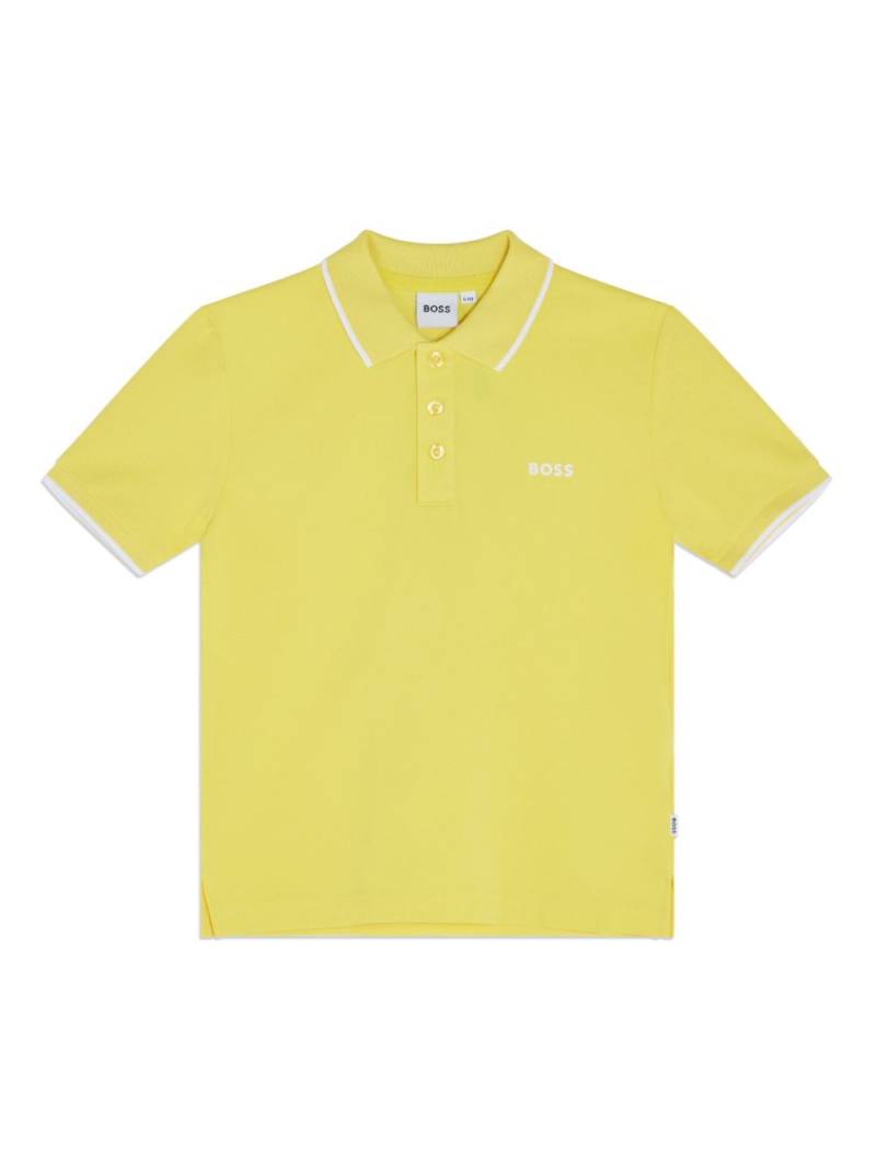 BOSS Kidswear logo-print polo shirt - Yellow von BOSS Kidswear