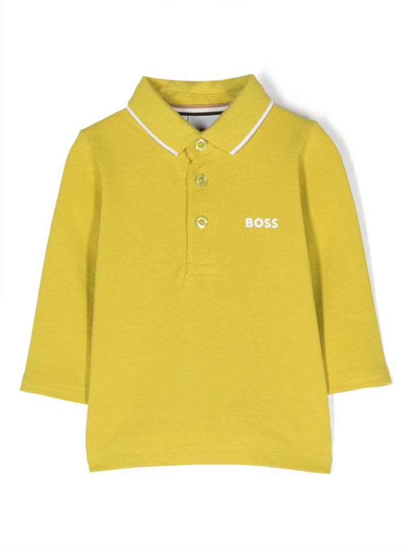 BOSS Kidswear logo-print polo shirt - Yellow von BOSS Kidswear