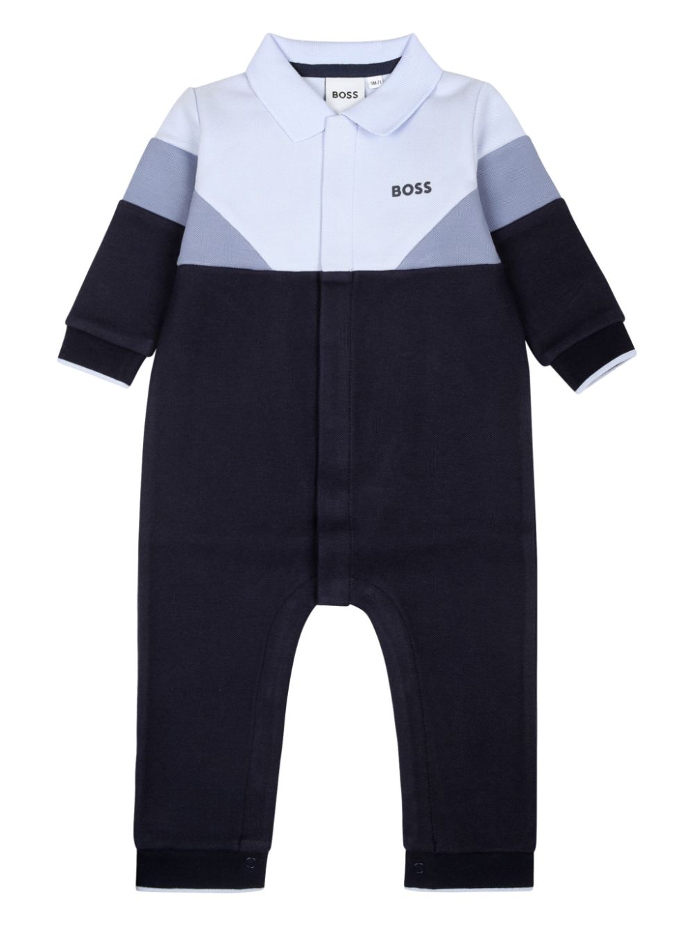 BOSS Kidswear logo-print romper - Blue von BOSS Kidswear