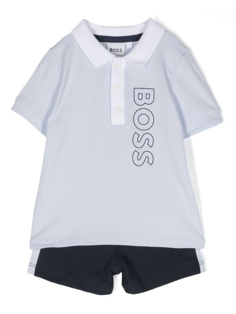 BOSS Kidswear logo-print short set - Blue von BOSS Kidswear