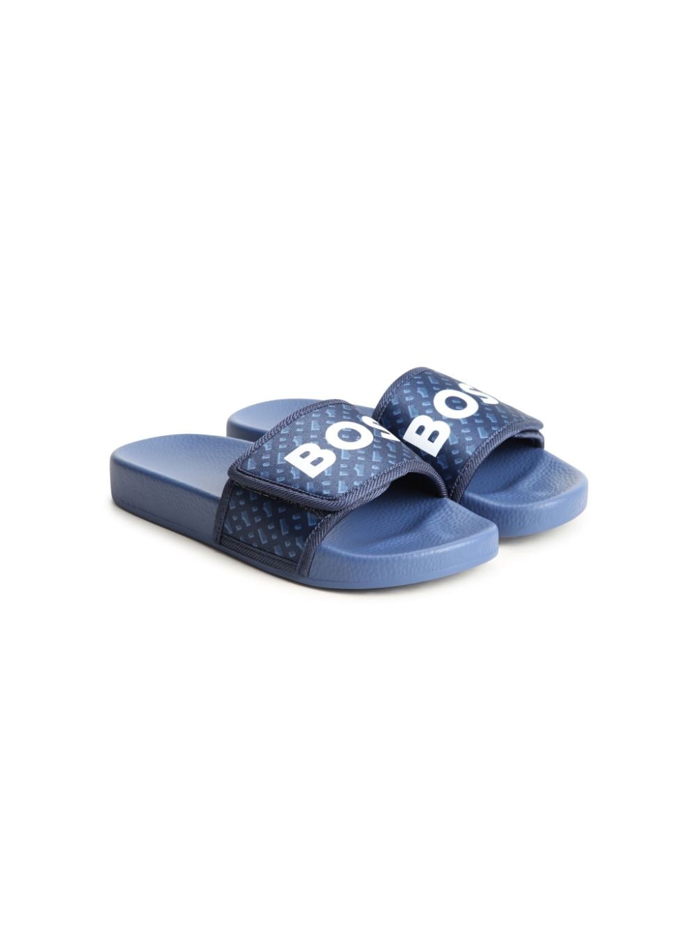 BOSS Kidswear logo-print slides - Blue von BOSS Kidswear