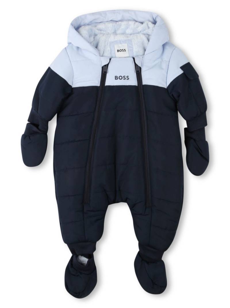 BOSS Kidswear logo-print snowsuit - Blue von BOSS Kidswear