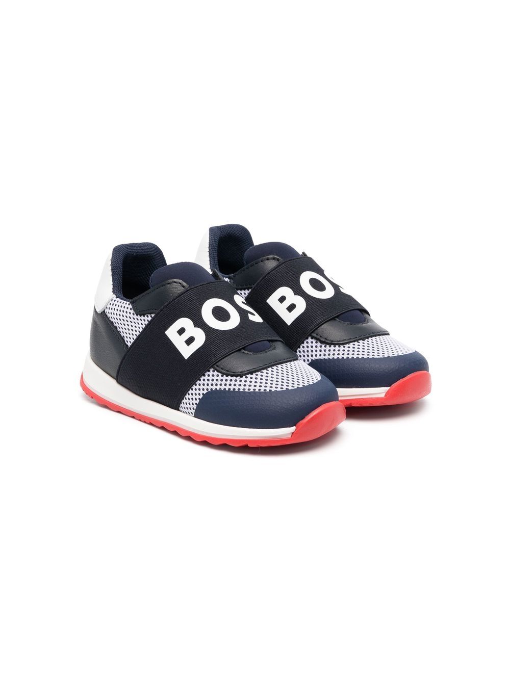 BOSS Kidswear logo-print strap-detail sneakers - Blue von BOSS Kidswear