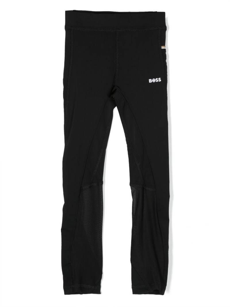 BOSS Kidswear logo-print stretch leggings - Black von BOSS Kidswear